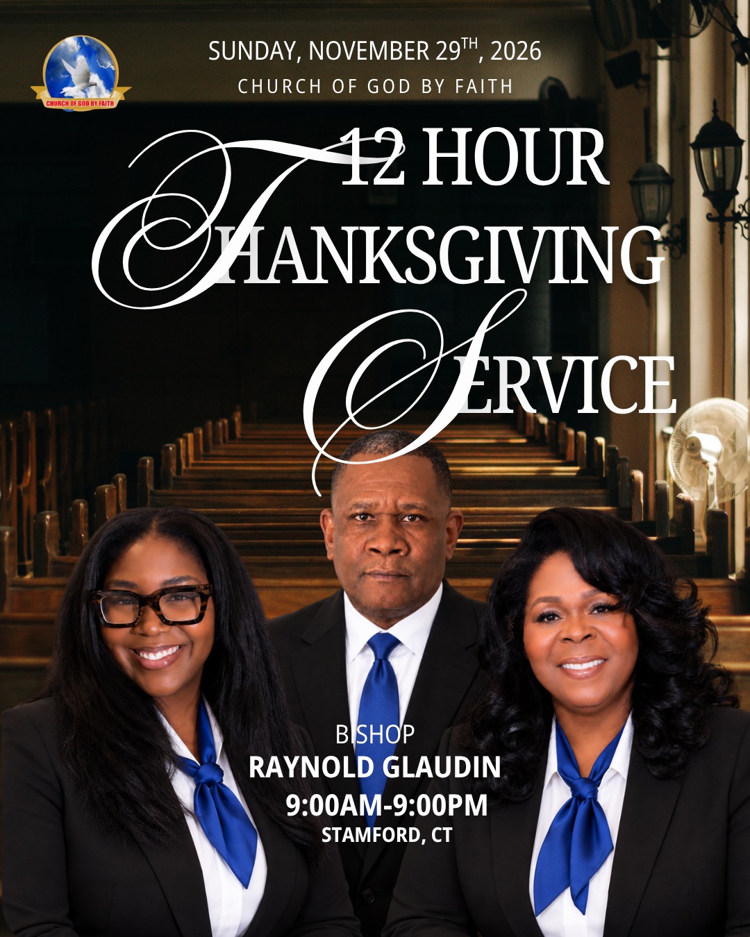 12 Hour Thanksgiving Service flyer